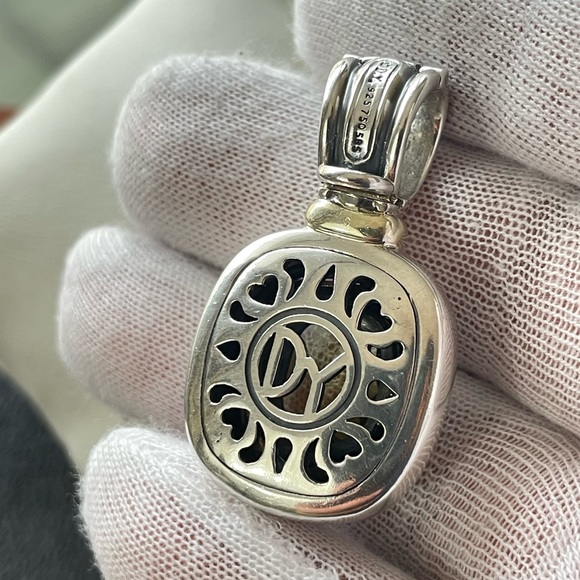 David Yurman XL Albion Enhancer with Faceted Lemon Citrine 1.5" - Picture 2 of 8